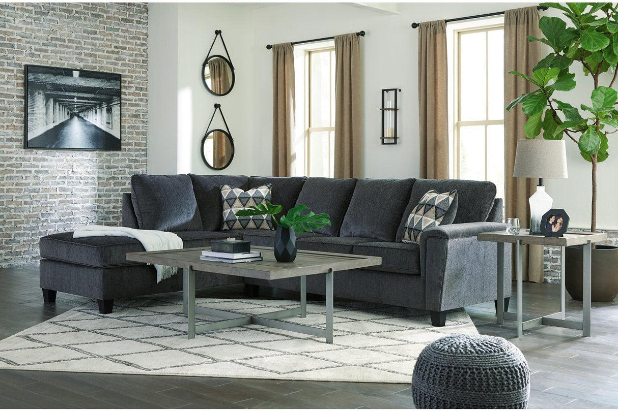 Abinger Smoke 2-Piece Left Arm Facing (Left Arm Facing (LAF)) Chaise Sectional by Ashley at Eve Furniture
