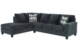 Abinger Smoke 2-Piece Left Arm Facing (Left Arm Facing (LAF)) Chaise Sectional by Ashley at Eve Furniture