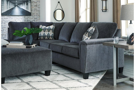 Abinger Smoke 2-Piece Left Arm Facing (Left Arm Facing (LAF)) Chaise Sectional by Ashley at Eve Furniture