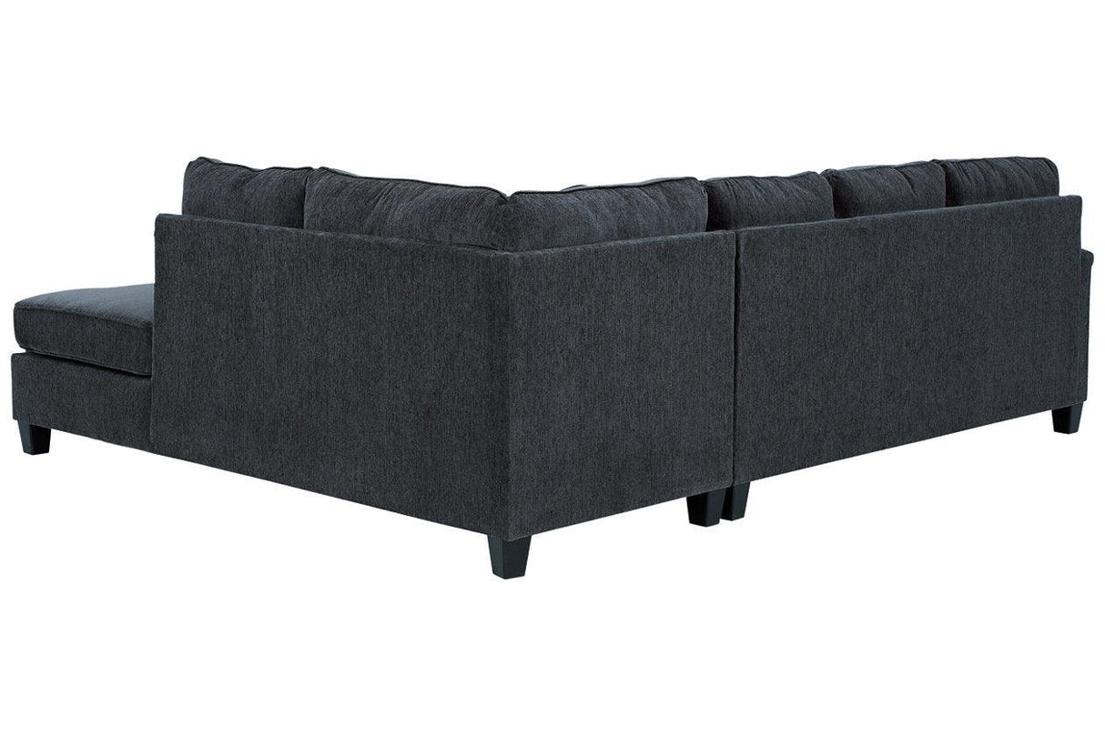 Abinger Smoke 2-Piece Right Arm Facing (RAF) Chaise Sectional by Ashley at Eve Furniture