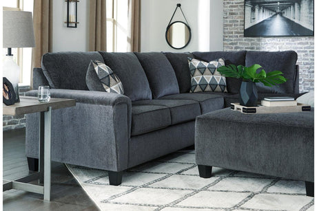 Abinger Smoke 2-Piece Right Arm Facing (RAF) Chaise Sectional by Ashley at Eve Furniture