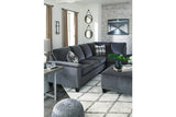 Abinger Smoke 2-Piece Right Arm Facing (RAF) Chaise Sectional by Ashley at Eve Furniture