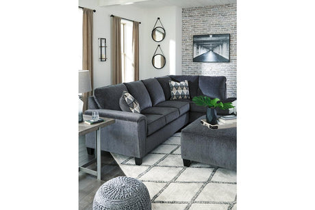 Abinger Smoke 2-Piece Right Arm Facing (RAF) Chaise Sectional by Ashley at Eve Furniture