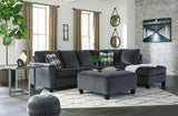 Abinger Smoke 2-Piece Right Arm Facing (RAF) Chaise Sectional by Ashley at Eve Furniture