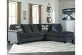 Abinger Smoke 2-Piece Right Arm Facing (RAF) Chaise Sectional by Ashley at Eve Furniture