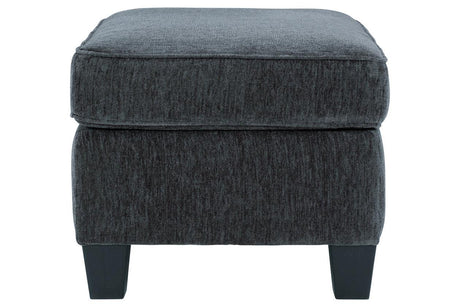 Abinger Smoke Ottoman by Ashley at Eve Furniture