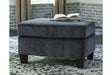 Abinger Smoke Ottoman by Ashley at Eve Furniture