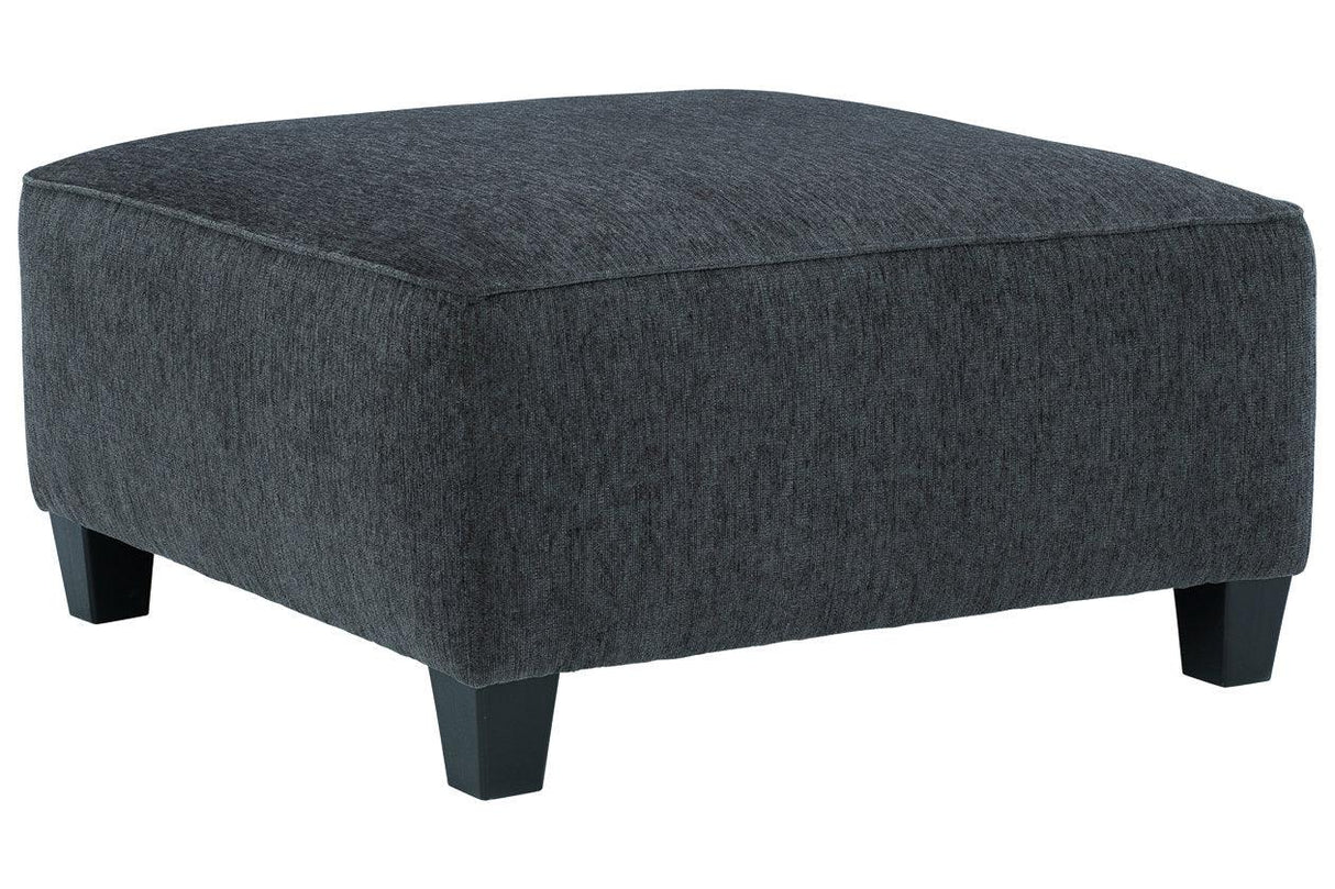 Abinger Smoke Oversized Accent Ottoman by Ashley at Eve Furniture