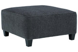 Abinger Smoke Oversized Accent Ottoman by Ashley at Eve Furniture