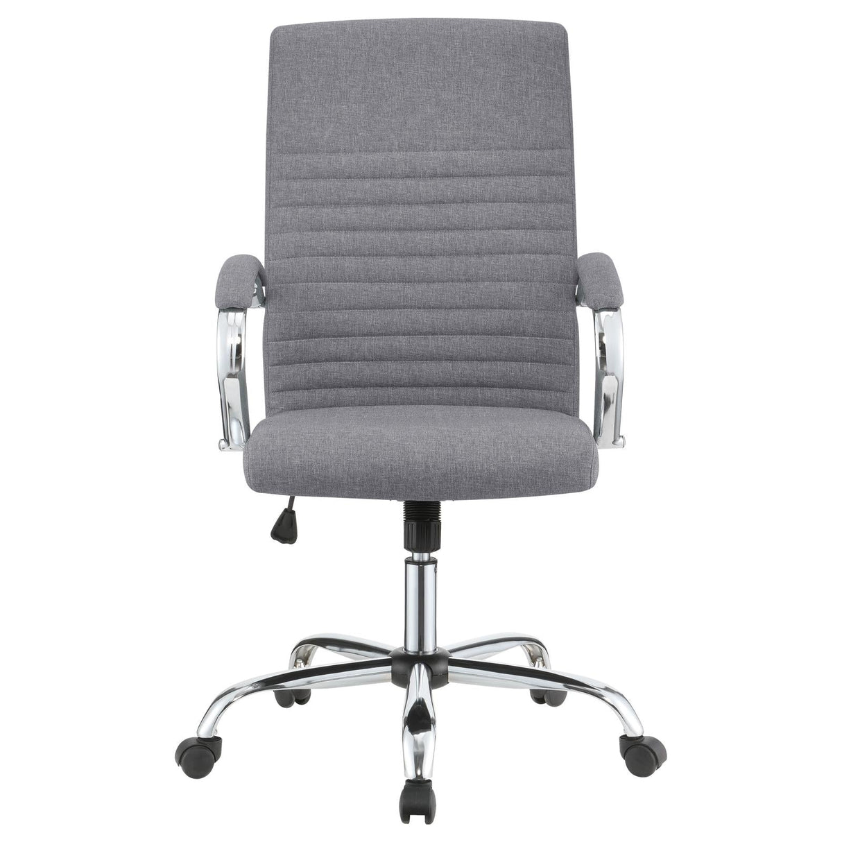 Abisko Gray/Chrome Upholstered Office Chair with Casters