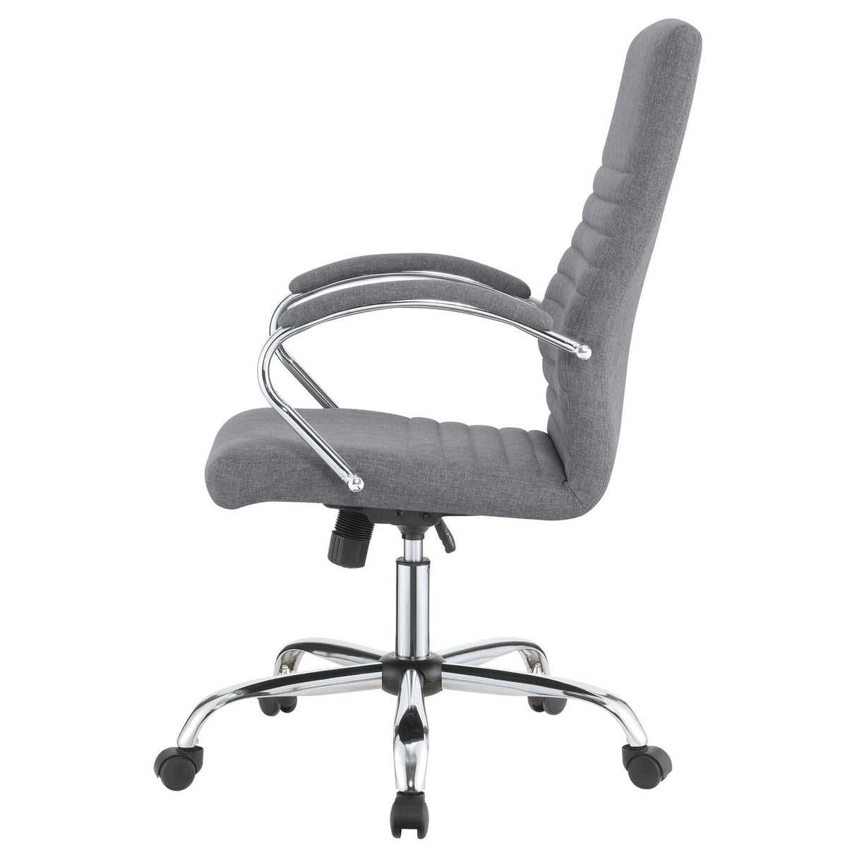 Abisko Gray/Chrome Upholstered Office Chair with Casters