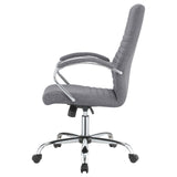 Abisko Gray/Chrome Upholstered Office Chair with Casters