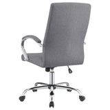 Abisko Gray/Chrome Upholstered Office Chair with Casters