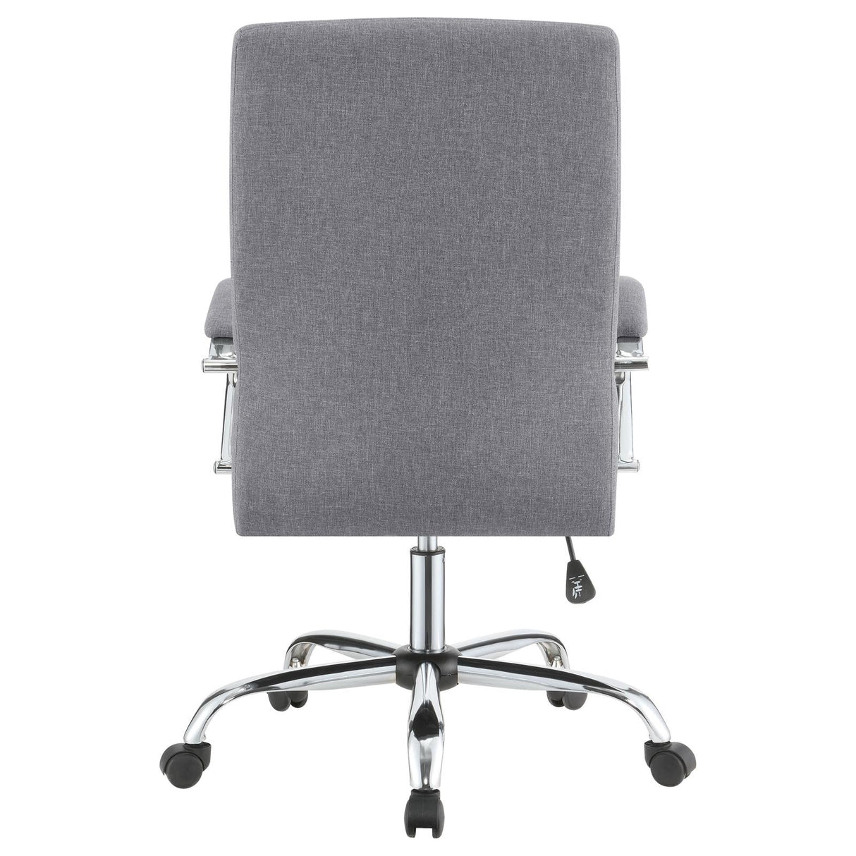 Abisko Gray/Chrome Upholstered Office Chair with Casters