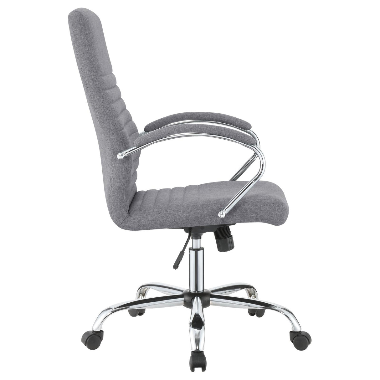 Abisko Gray/Chrome Upholstered Office Chair with Casters