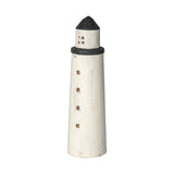 Abner (Large) 4L x 4W White Wooden Coastal Lighthouse by Mercana at Eve Furniture