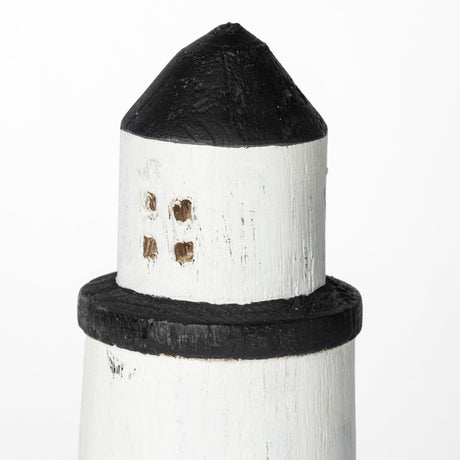 Abner (Large) White Wooden Coastal Lighthouse by Mercana at Eve Furniture