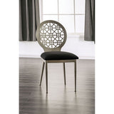 Abner Silver/Black Side Chair Set of 2