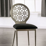 Abner Silver/Black Side Chair Set of 2