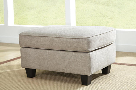 Abney Driftwood Ottoman by Ashley at Eve Furniture