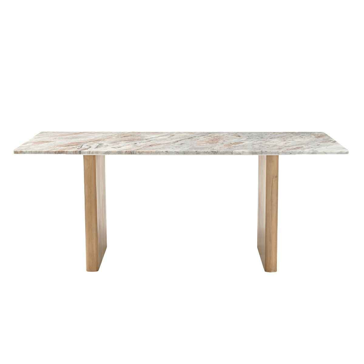 Abra 76" Dining Table in Toronto Marble Top and Light Mango Base by Home Trends & Design at Eve Furniture