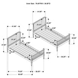 Abram Almond Windsor Twin Over Twin Wood Bunk Bed with Ladder by Coaster at Eve Furniture