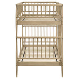 Abram Almond Windsor Twin Over Twin Wood Bunk Bed with Ladder by Coaster at Eve Furniture