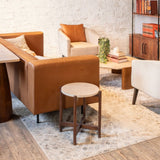 Abstract 18" Side Table with Casted Cement Top and Mango Wood Base (Clearance) by Home Trends & Design at Eve Furniture