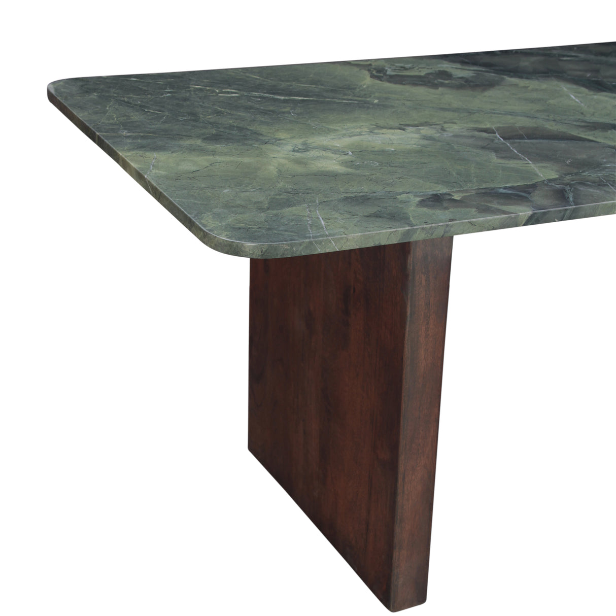 Abstract 82" Dining Table in Marble and Dark Mango Base by Home Trends & Design at Eve Furniture