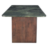 Abstract 82" Dining Table in Marble and Dark Mango Base by Home Trends & Design at Eve Furniture