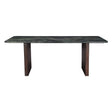 Abstract 82" Dining Table in Marble and Dark Mango Base by Home Trends & Design at Eve Furniture
