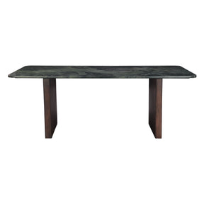 Abstract 82" Dining Table in Marble and Dark Mango Base by Home Trends & Design at Eve Furniture