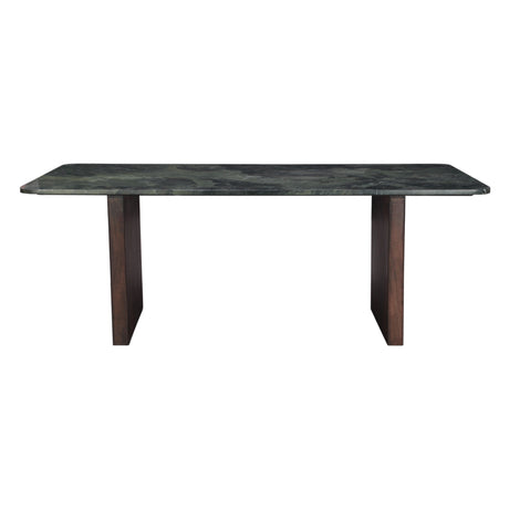 Abstract 82" Dining Table in Marble and Dark Mango Base by Home Trends & Design at Eve Furniture