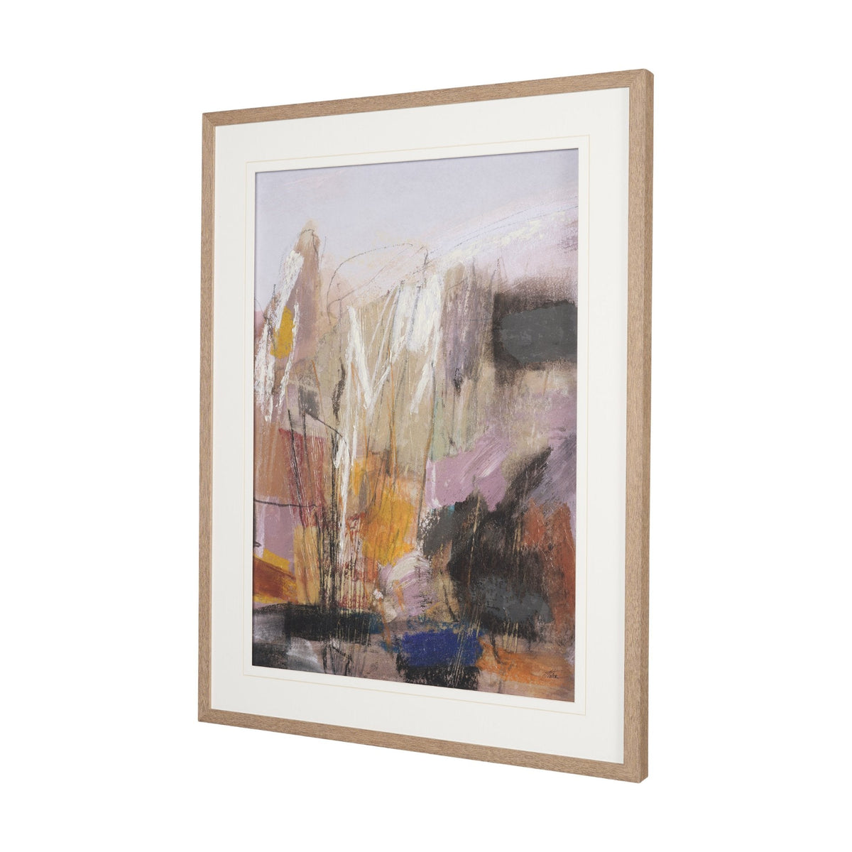 Abstract Autumn 3 by Mercana Studio Hand-Embellished Textured Framed Artwork Matted under Glass by Mercana at Eve Furniture