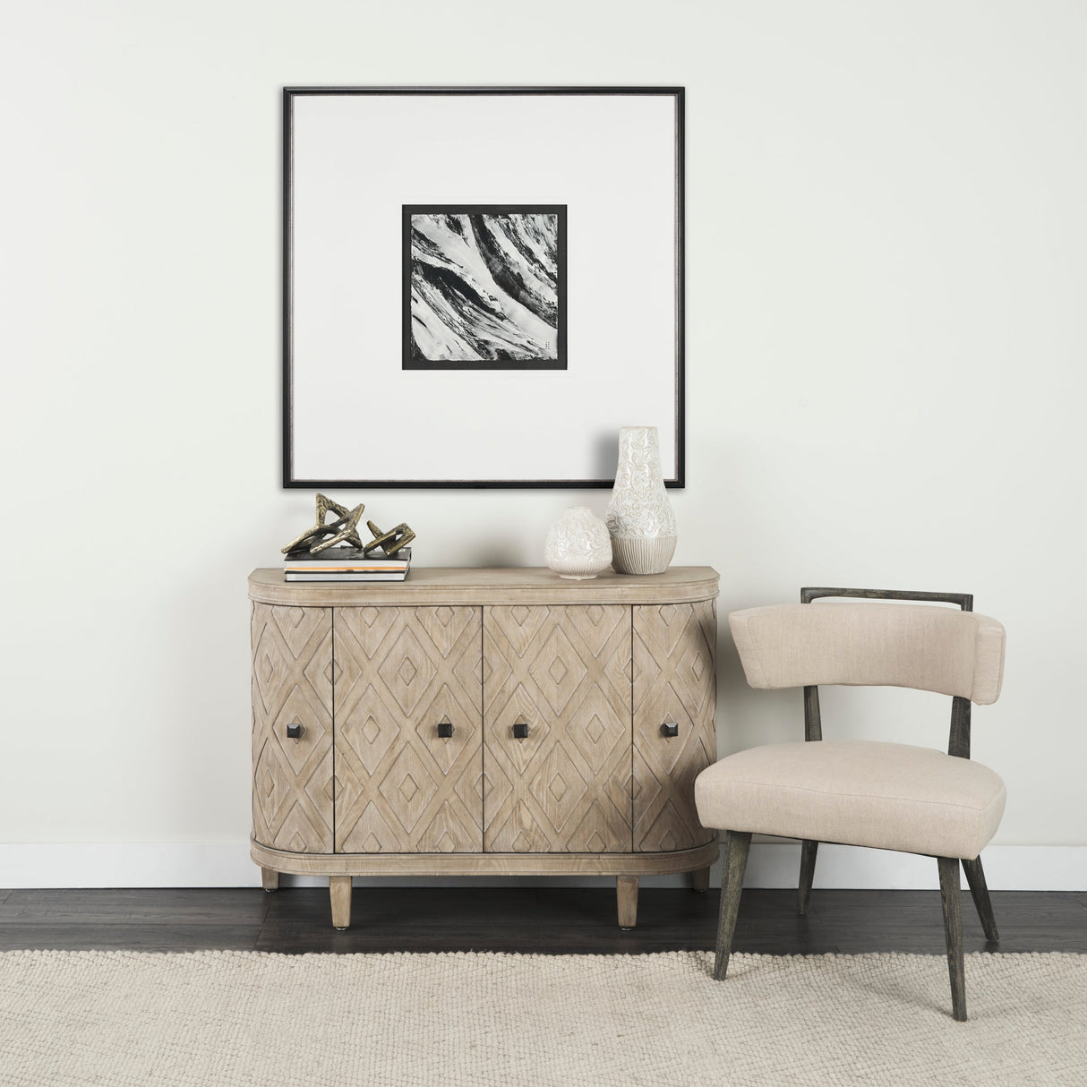 Abstract Branches by Studio M a handmade Original Framed Artwork under Glass by Mercana at Eve Furniture
