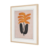 Abstract Golden Plant by Sharyn Bursic Hand-Embellished Textured Framed Artwork Matted under Glass by Mercana at Eve Furniture