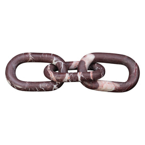 Abstract Red Marble Decor 3 Link Chain by Home Trends & Design at Eve Furniture