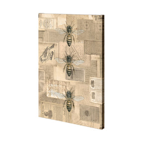 Academic Bee Illustration by Mercana Studio a Hand Embellished Textured Canvas by Mercana at Eve Furniture