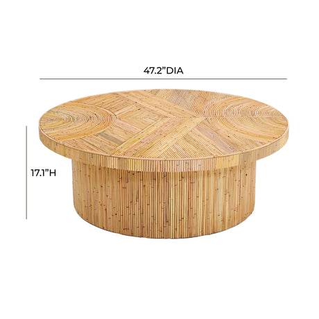 Acadia Rattan Coffee Table by TOV Furniture at Eve Furniture