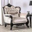Acapulco Black/Off-White Chair by Furniture of America at Eve Furniture
