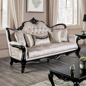 Acapulco Black/Off-White Sofa by Furniture of America at Eve Furniture