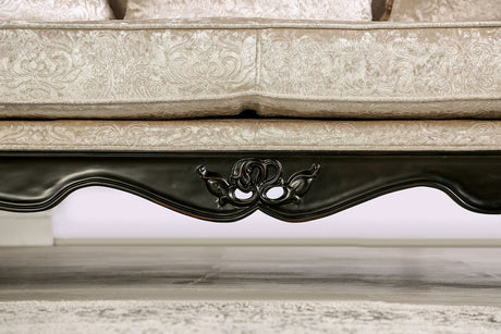 Acapulco Black/Off-White Sofa & Loveseat by Furniture of America at Eve Furniture