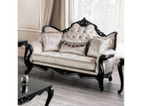 Acapulco Black/Off-White Sofa & Loveseat by Furniture of America at Eve Furniture