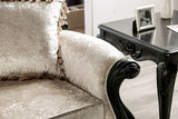 Acapulco Black/Off-White Sofa & Loveseat by Furniture of America at Eve Furniture
