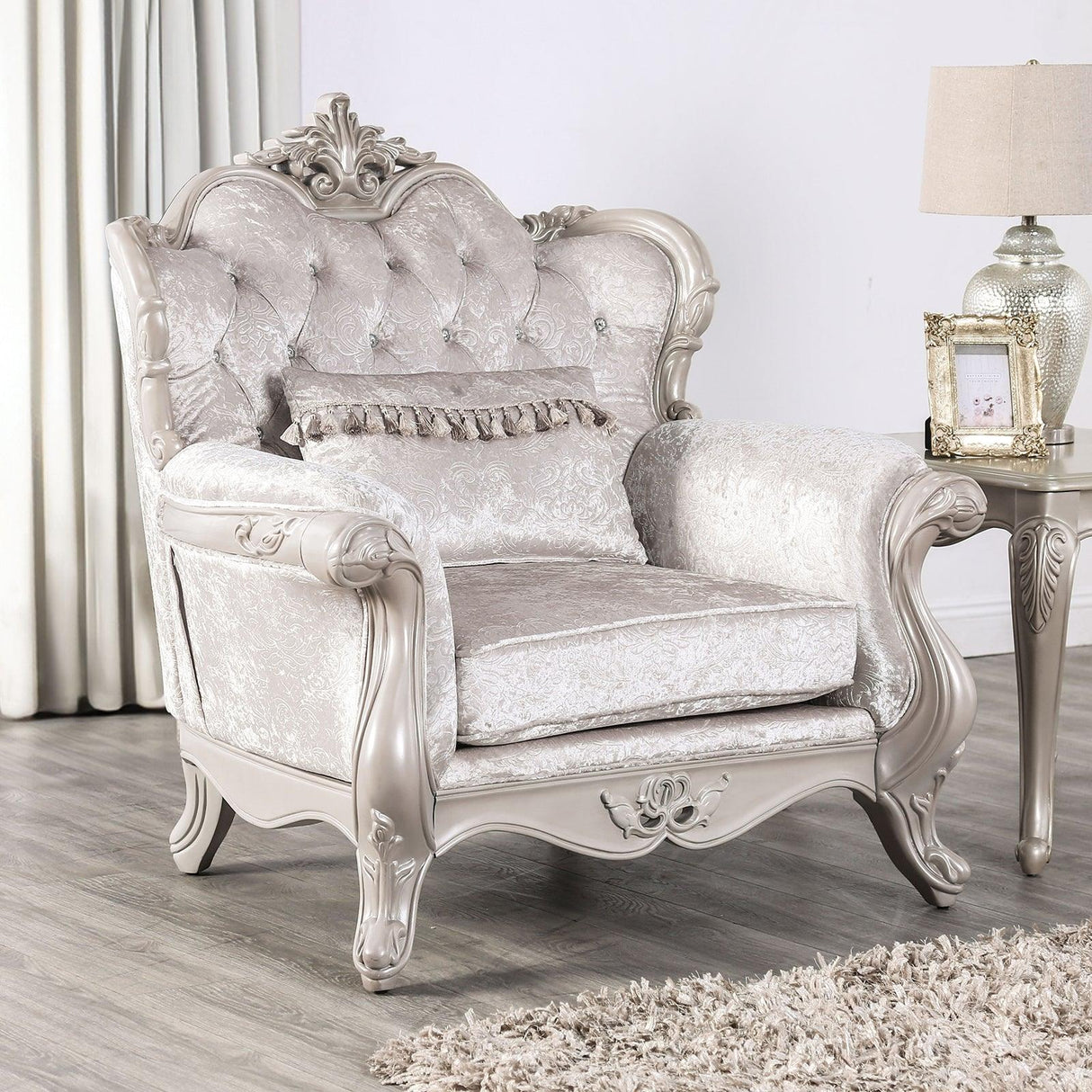 Acapulco Off-White Chair by Furniture of America at Eve Furniture