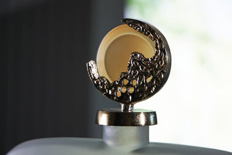 Acario Taupe/Gold Finish Jar by Ashley at Eve Furniture