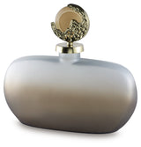 Acario Taupe/Gold Finish Jar by ASHLEY FURNITURE at Eve Furniture