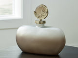 Acario Taupe/Gold Finish Jar by ASHLEY FURNITURE at Eve Furniture