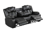 Ace Black 3-Piece Reclining Living Room Set by Happy Homes at Eve Furniture