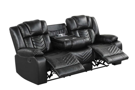 Ace Black 3-Piece Reclining Living Room Set by Happy Homes at Eve Furniture
